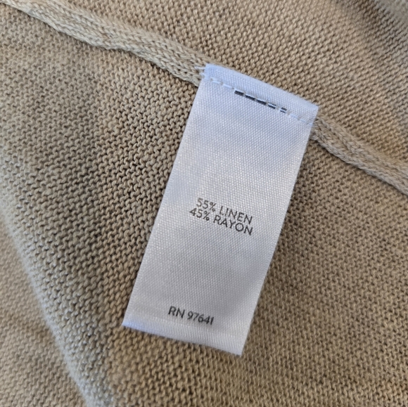 J. Jill Cardigan Sweater Womens Med Open Front Long Sleeve Linen/ Rayon - Picture 9 of 12